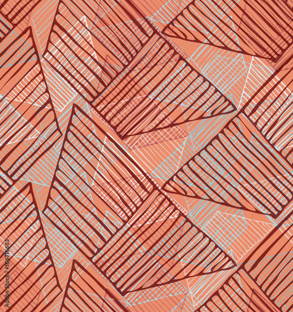 Hatched trapezoids on orange Hatched trapezoids on orange