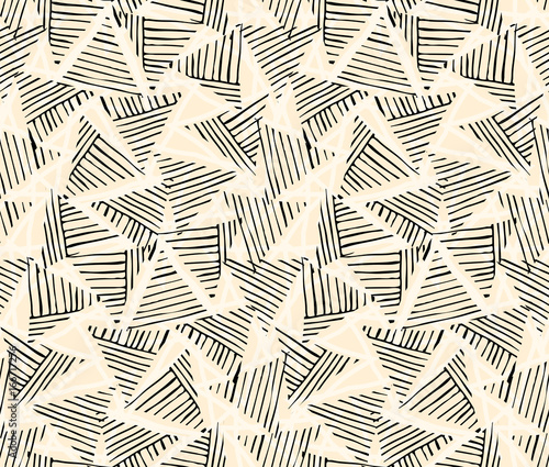 Rough hatched triangles black on yellow