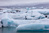  Icebergs floating in Jokulsarlon Lagoon by the southern coast of Iceland