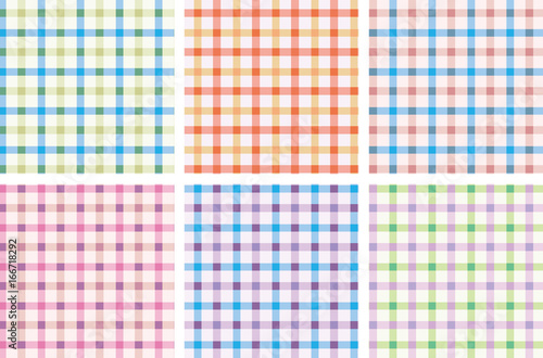 Cute colorful check pattern vector for swatch