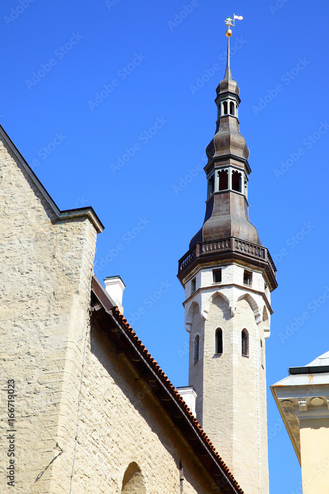 Tower of City hall in Tallin Tower of City hall in Tallin