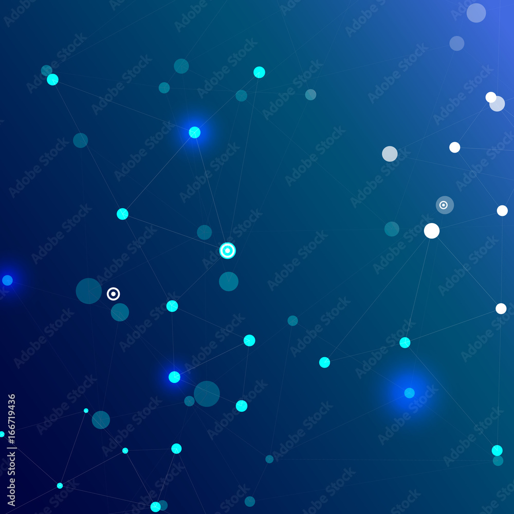 Blue glow effect dots and lines. Connect technology illustration Blue glow effect dots and lines. Connect technology illustration