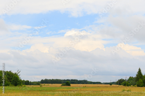 Fototapeta Naklejka Na Ścianę i Meble -  Countryside landscape under the blue sky