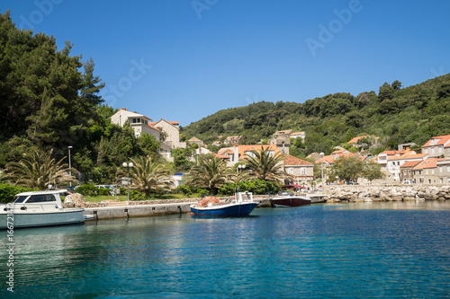 Fototapeta Naklejka Na Ścianę i Meble -  Sudurad is one of the villages of the island of Sipan (off the coast of Dubrovnik in the Adriatic Sea.)