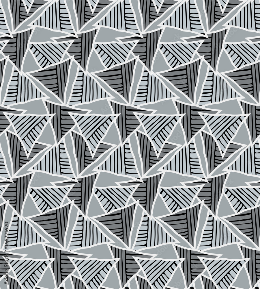 Triangles striped with black on green Triangles striped with black on green