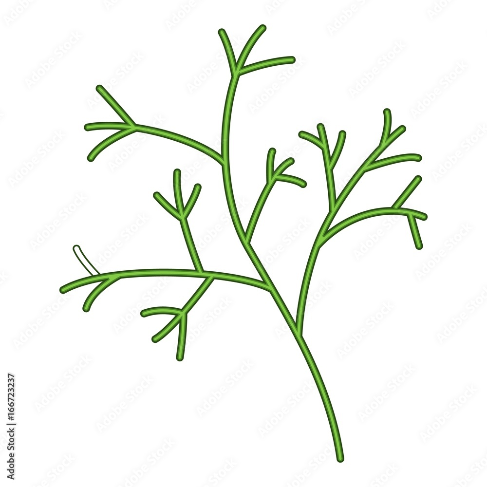 Fototapeta premium Dill icon, cartoon style