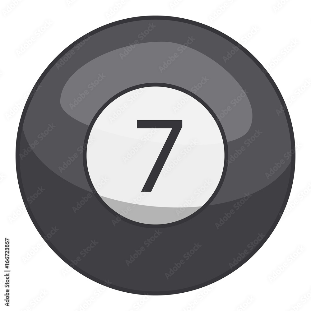Snooker ball icon, cartoon style Snooker ball icon, cartoon style