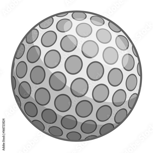 Golf ball icon, cartoon style