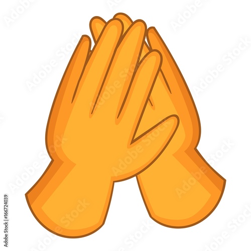 Yellow cleaning gloves icon, cartoon style