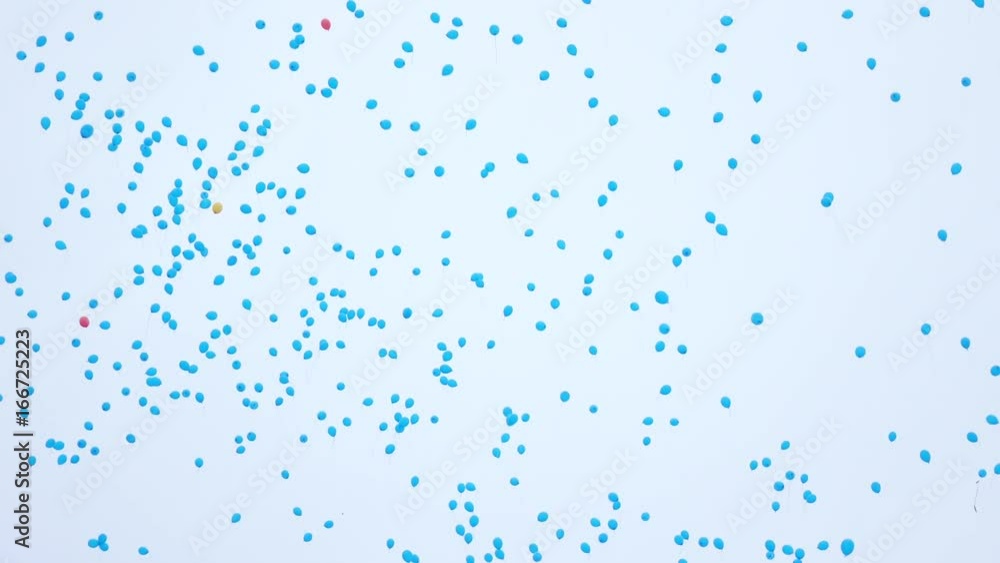 Mass launch of balloons Mass launch of balloons