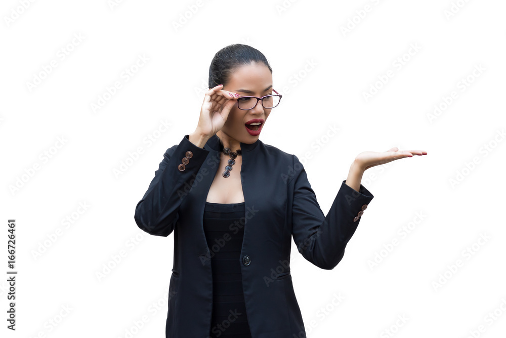 Young businesswoman isolate on a white Young businesswoman isolate on a white