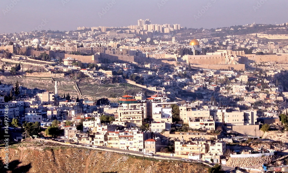 Jerusalem Old City panorama January 2010