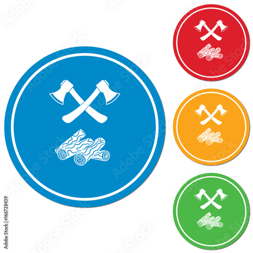 The ax and firewood icon