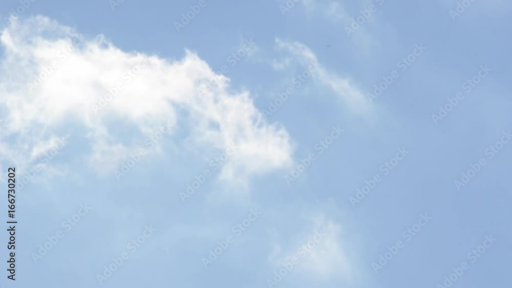 Scenic cloudscape in blue sky, low angle timelapse Scenic cloudscape in blue sky, low angle timelapse