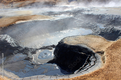 Hot mud pots near Namafjall photo