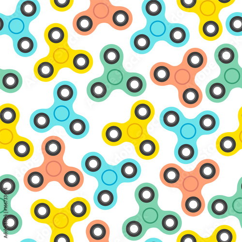 Seamless vector pattern of spinner toys