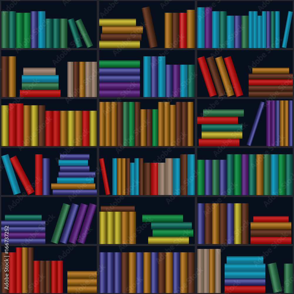 Seamless background with books. Vector illustration. Seamless background with books. Vector illustration.