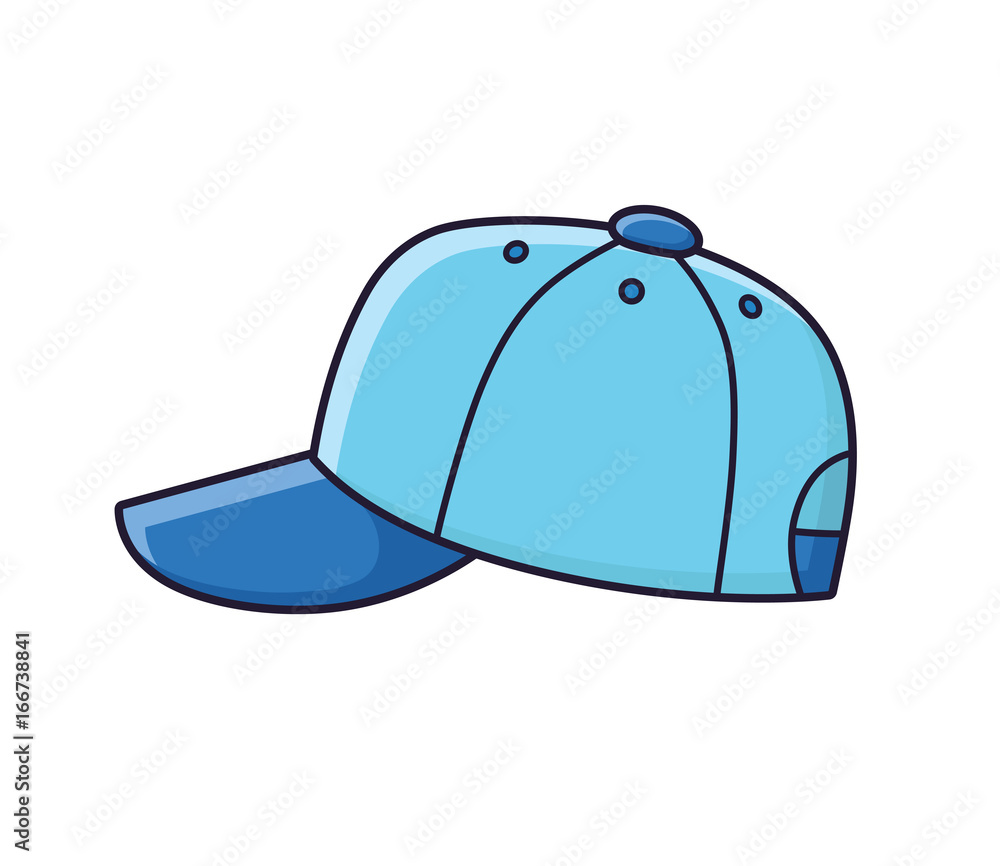 Blue baseball cap vector icon isolated. Blue baseball cap vector icon isolated.