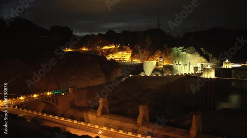 Hoover Dam at night