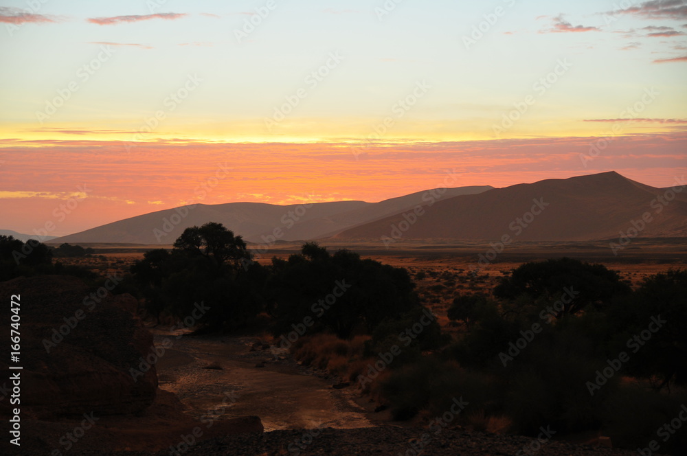 Obraz premium un soir en Namibie