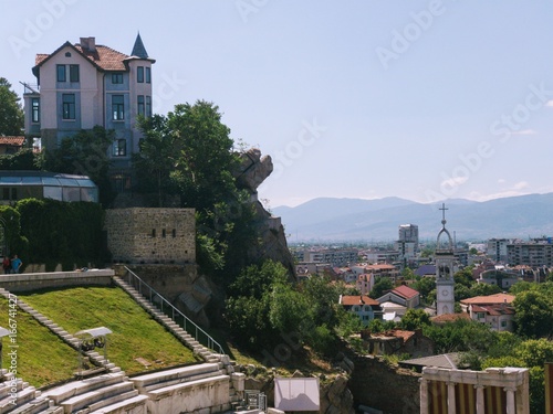 House on a hill in Old Town Plovdiv, Bulgaria