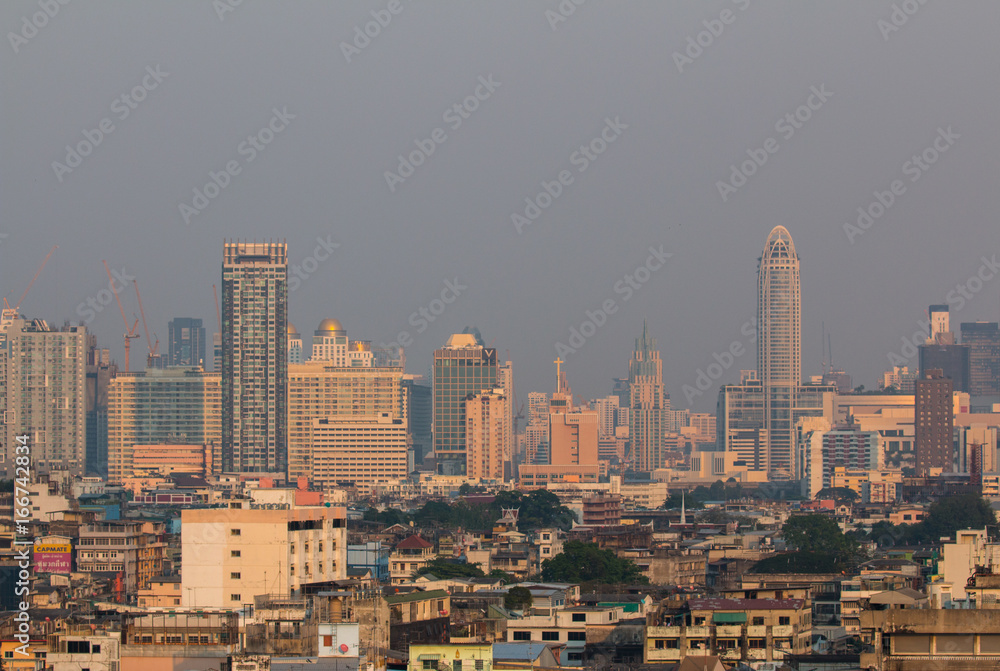 Panoramic view of Bangkok city