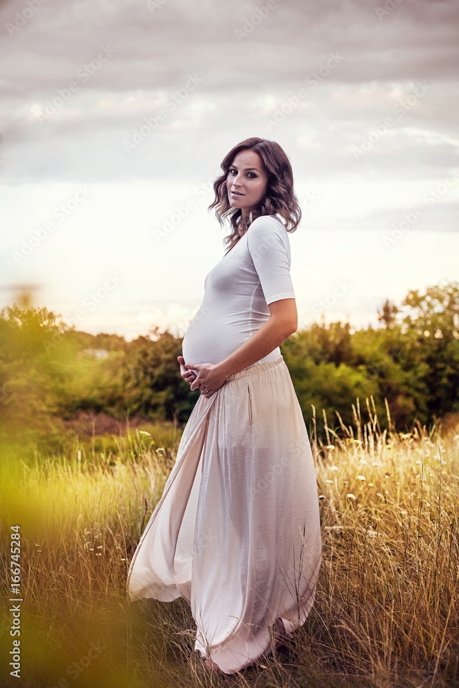 Beautiful young pregnant woman (retouched) Beautiful young pregnant woman (retouched)
