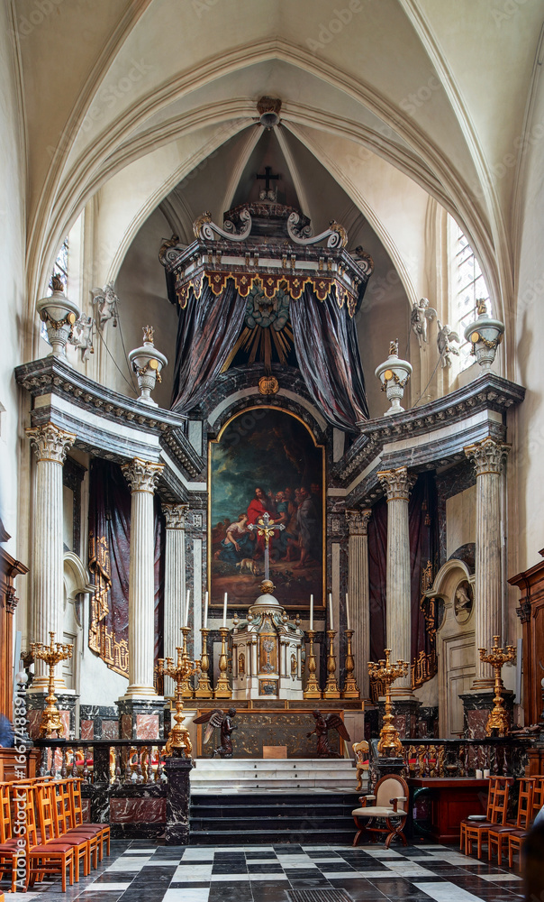 Obraz premium Beautiful baroque church interior in Brussels, Belgium