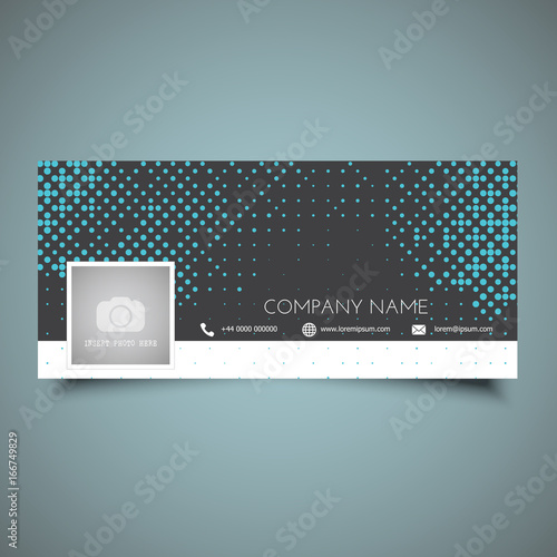 Halftone dots social media timeline cover