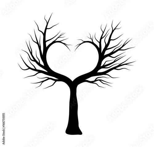heart tree  vector symbol icon design. Beautiful illustration isolated on white background