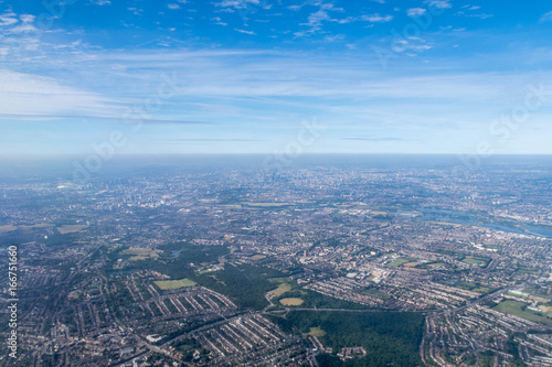 Aerial view of suburban North London photo