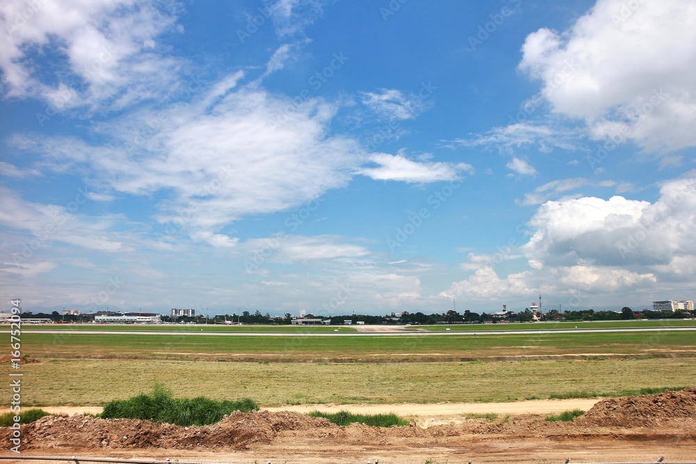 The beautiful sky with  landscape