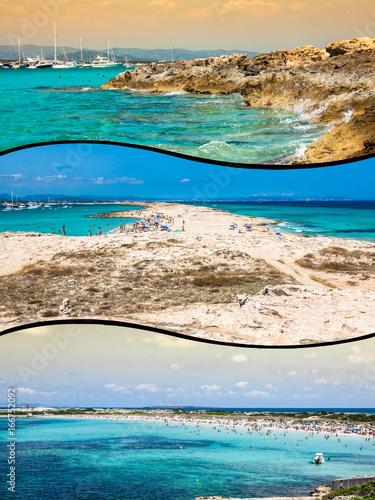 Fototapeta Naklejka Na Ścianę i Meble -  Collage of island Formentera, Spain. Europe.
