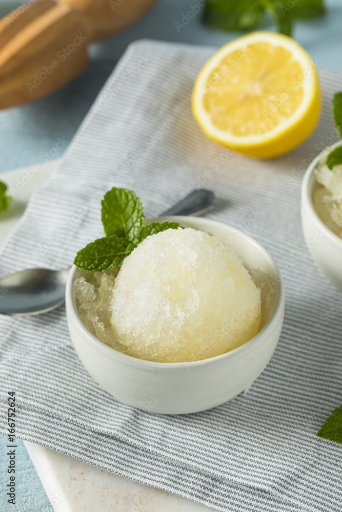Homemade Yellow Lemon Italian Ice Homemade Yellow Lemon Italian Ice