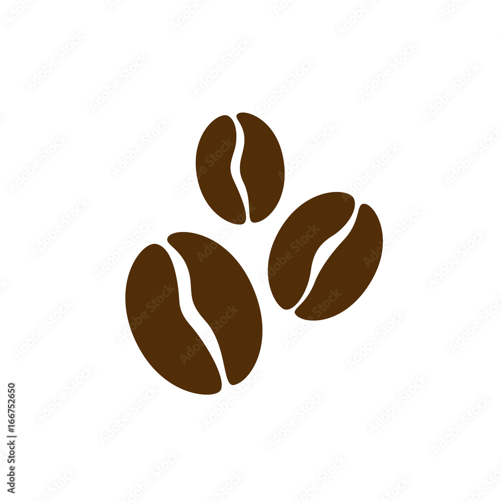 Obraz premium Coffee beans icon, sign. Vector illustration