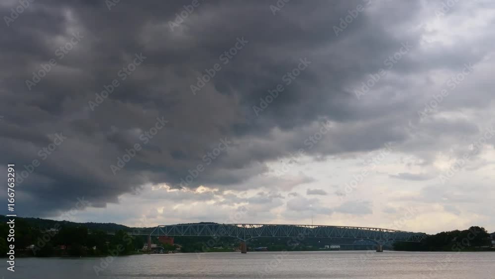 A timelapse view of storm clouds rolling in over the Ohio River in Western Pennsylvania. A timelapse view of storm clouds rolling in over the Ohio River in Western Pennsylvania.