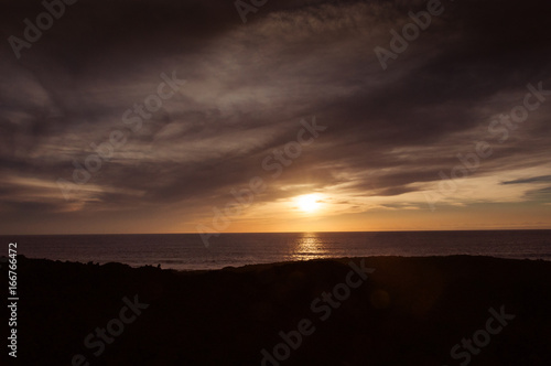 Sunset on Lanzarote coast