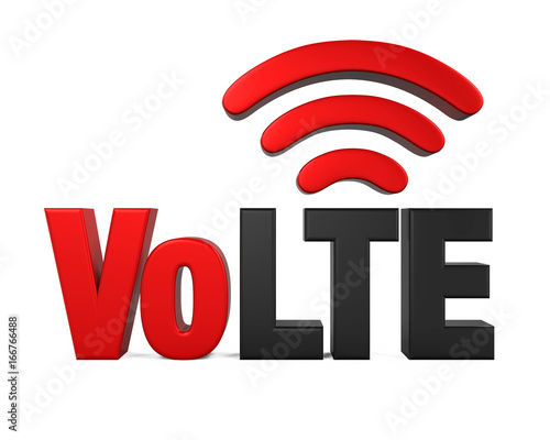 Voice over LTE Sign Isolated photo