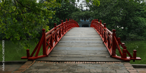 Chinese bridge in Hanoi-Vietnam photo