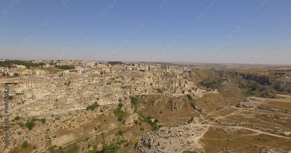 Aerial view of ancient town of Matera (Sassi di Matera) Aerial view of ancient town of Matera (Sassi di Matera)