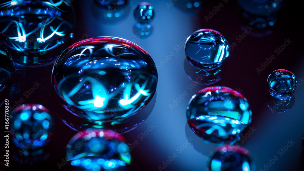 Teal Blue Water Drops