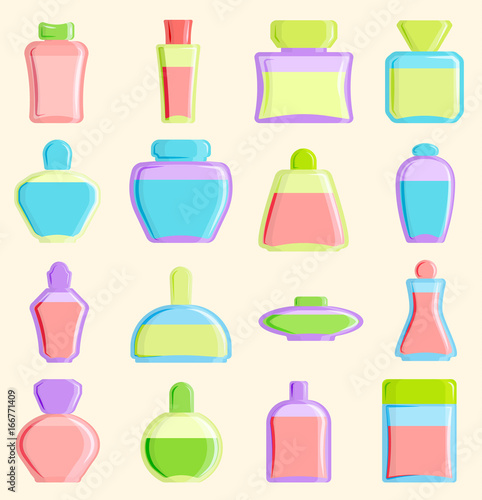Cosmetics blank package box icon vector container design and parfume