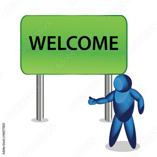 welcome. People Icon. illustration in vector format.