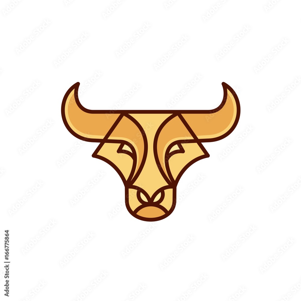 Bulls - Vector logo / icon mascot illustration Bulls - Vector logo / icon mascot illustration