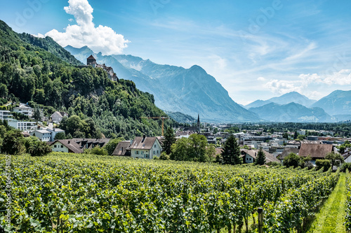 Vaduz town, the capital of Liechtenstein, Europe
