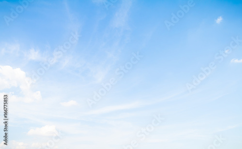 Panorama shot of blue sky and clouds in good weather days © akkalak