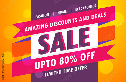 bright colors sale voucher gift card design template
