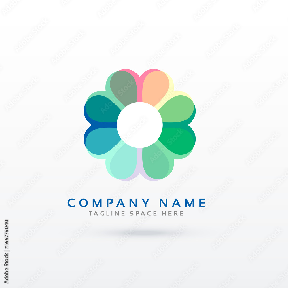soft flower style logo design concept soft flower style logo design concept
