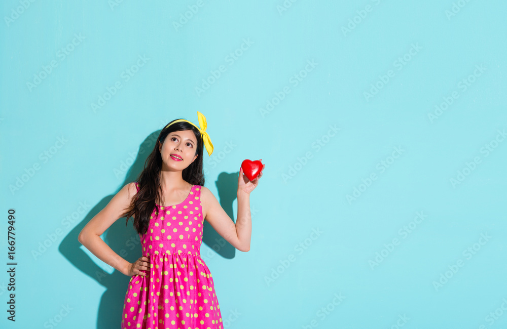 lovely girl looking at empty area daydreaming lovely girl looking at empty area daydreaming