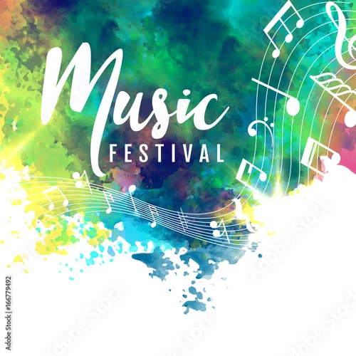 Obraz streszczenie kolorowe tło muzyczne styl grunge